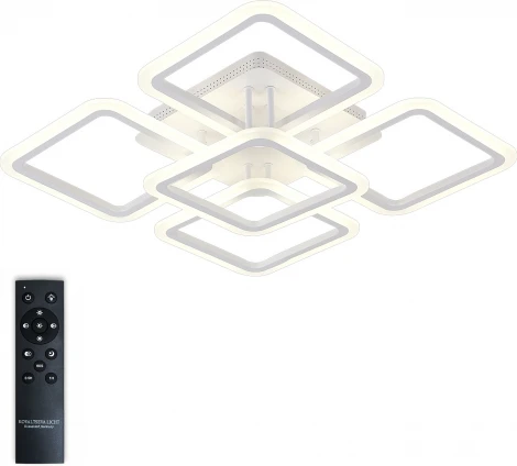 Потолочная люстра светодиодная с пультом ДУ 80W, белый, LED Natali Kovaltseva Sm LED LAMPS 81446