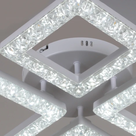 Потолочная люстра светодиодная на штанге с пультом с регулировкой цветовой температуры, яркости и с ночным режимом Reluce 88120-0.3-2+2C WH