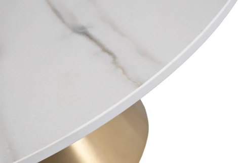 Стол журнальный керамогранит белый d80*40см Garda Decor арт.76AR-00910