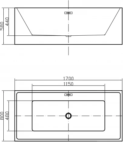 Акриловая ванна Swedbe Vita 8822