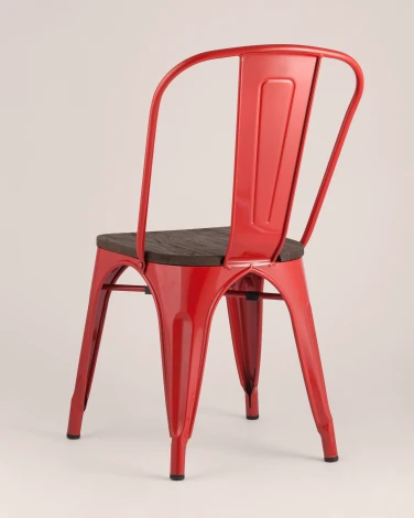 Стул Stool Group TOLIX WOOD красный глянцевый УТ000001188