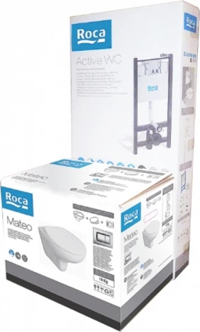 Комплект Roca Mateo 893100010 подвесной унитаз + инсталляция + кнопка