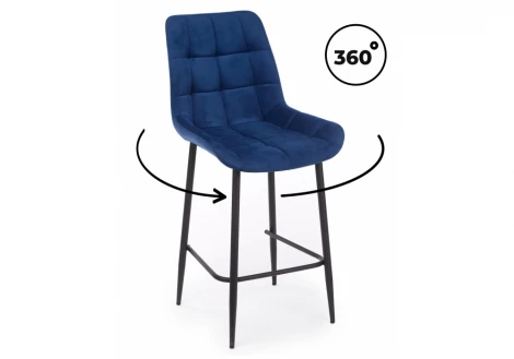 Барный стул Челси 360 синий (zd 798) / черный np 632580