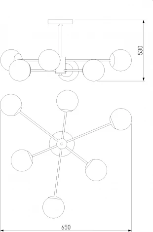 Потолочная люстра на штанге Eurosvet Ascot 30166/6 хром (220V)
