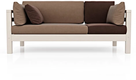 Диван Arsko прямой Домино Б беленый дуб велюр светло-коричневый/темно-коричневый