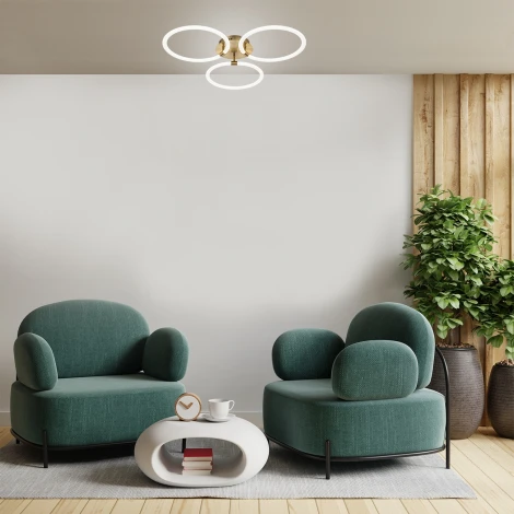 Потолочная люстра Escada Tube 10279/3LED 84Вт металл/акрил, бронза (220V)