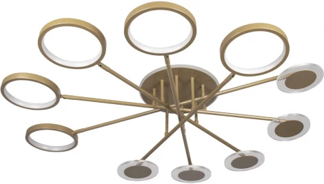 Потолочная люстра на штанге Megan 10164M Gold (LED, 220V, круглые, кольцо)