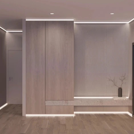 Профиль PLINTUS-H54-2000 WHITE (Arlight, Алюминий) 045434