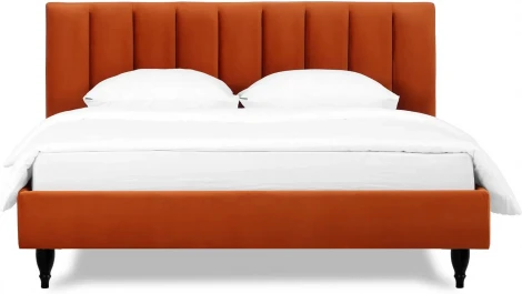 Кровать Queen II Sofia L 1600 ОГОГО (арт.577449), (Ткань/Оранжевый)