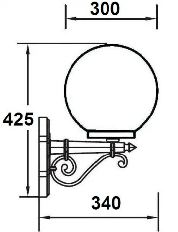 Настенный фонарь уличный IP44 Oasis Light Globo Prism gold 88201PG 02 Gb в форме шара (220V, фонарь, шар)