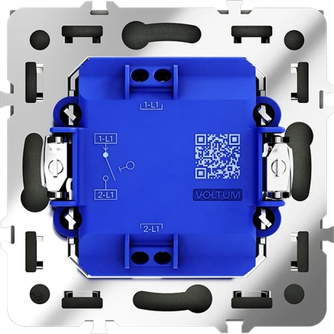Выключатель одноклавишный (черный матовый) Voltum S70 VLS010108