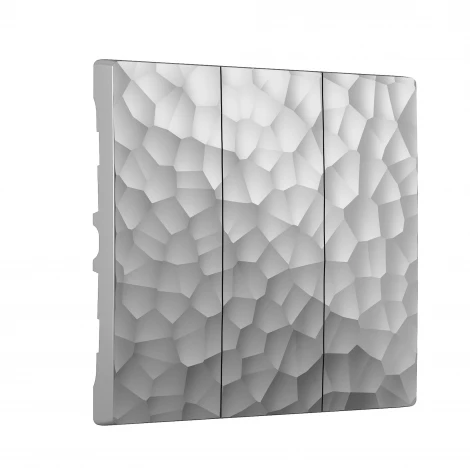 Набор клавиш для выключателя трехклавишного (hammer серебряный) Werkel W1239006 (a052089)