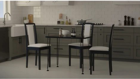 Стол стеклянный Хумфри черный 514795 Woodville