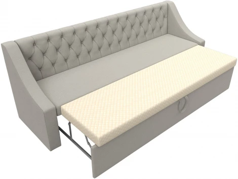 Диван кухонный прямой Мерлин (Бежевый/Рогожка) Лига Диванов арт.122467