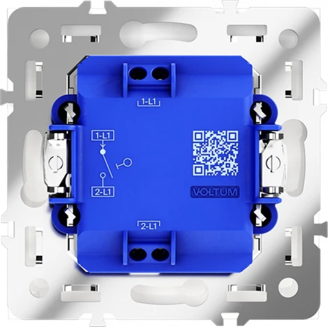 Выключатель одноклавишный (белый глянцевый) Voltum S70 VLS010101