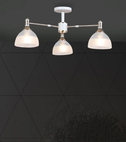 Потолочная люстра на штанге Wedo Light Alana WD3616/3C-WT-FGD-WT