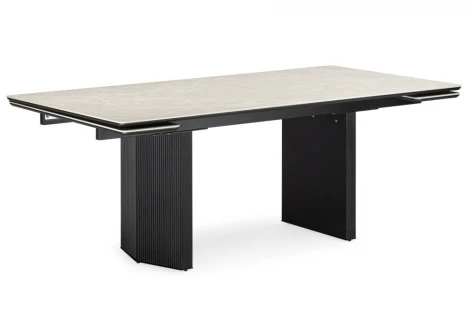 Кухонный стол Woodville Монерон 200x100 burberry bianco matt / черный