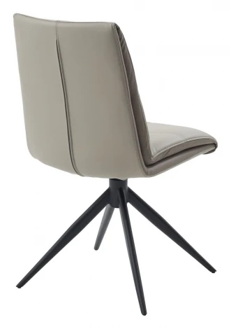 Стул ВИГГЕ (VIGGE) 360 град. поворот. HF017-11 / HF017-12 Бежевый, экокожа / Черный каркас, ®DISAUR M-City 64684