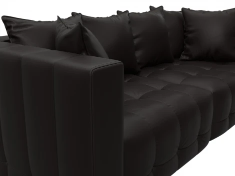 Диван прямой Лига-052 НПБ (ЛДСП,Брус,Фанера/Пластик/Экокожа/Коричневый) Лига Диванов 129903