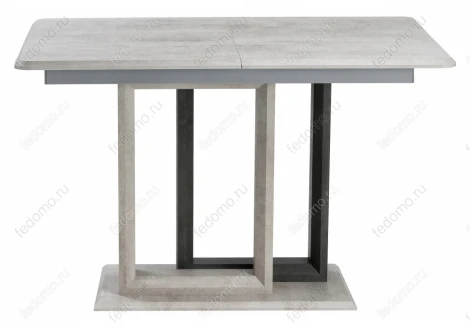 Стол на тумбе Woodville Санса 120 камень светлый / камень темный 462111