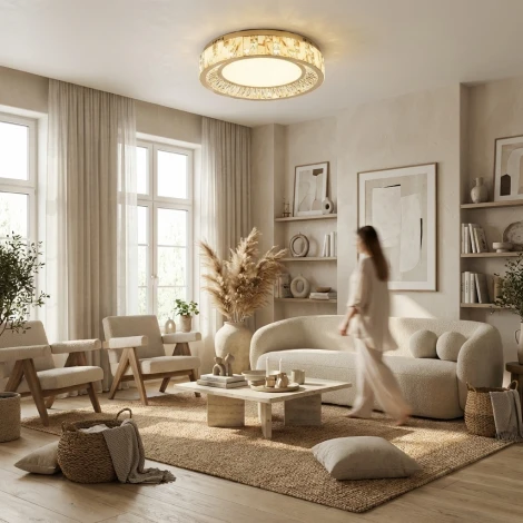 Потолочный светильник светодиодный с пультом с регулировкой цветовой температуры Modelux ML.2400.600 GD