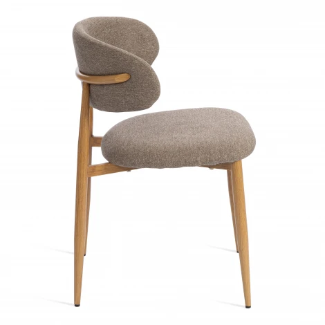 Стул обеденный Belsay/Белси / 2 шт. в упаковке велюр/металл, светло-коричневый/натуральный, 46х53х79см (Комплект из 2 шт.) Tetchair 25928