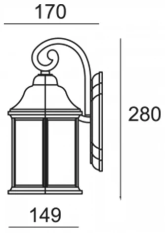 Уличный настенный светильник Deko-Light Saiph 341244 (220V, фонарь)