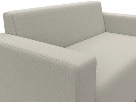 Диван прямой Лига-093 (ДСП,Брус,Фанера/Пластик/Рогожка/Бежевый) Лига Диванов 132451