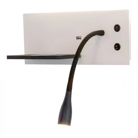 Настенный светильник на гибкой ножке LED с USB, подсветкой для чтения, беспроводное ЗУ Lussole Cozy LSP-4004