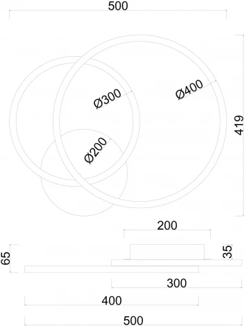 Потолочная люстра Arte Lamp Sierra A2211PL-2BK (LED, 220V, пульт управления)