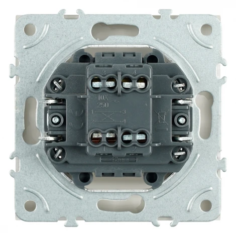 Переключатель одноклавишный перекрестный (кашемир, soft touch) Stekker Эмили 49897