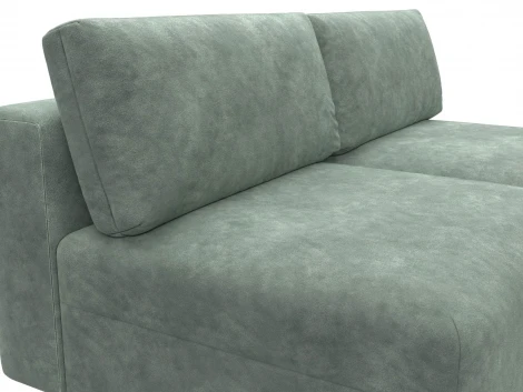 Диван прямой модульный Лига-060 НПБ (ЛДСП,Брус,Фанера/Пластик/Велюр/Зеленый) Лига Диванов 129471