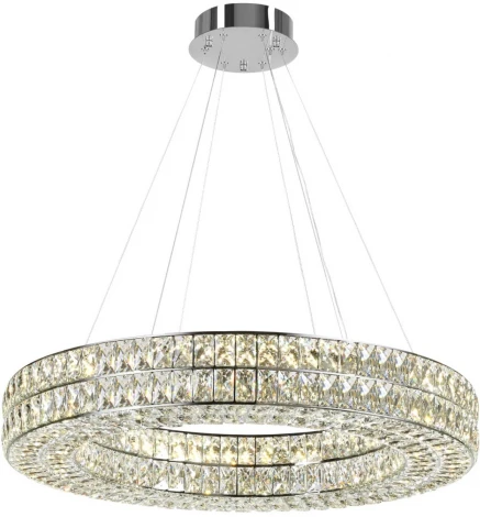 Подвесная люстра Odeon Light Panta 4927/85L хром/металл/хрусталь LED 85W 4000K 5074Лм