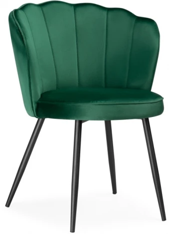 Стул Woodville на металлокаркасе Coral green / black 15584