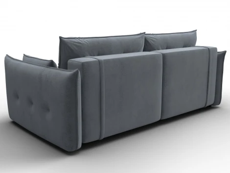 Диван прямой Лига-100 НПБ (ДСП,Фанера/Пластик/Велюр/Серый) Лига Диванов 133656