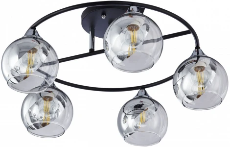 Потолочная люстра на штанге Arte Milano AMALFI 322403/5 BK+CR (220V, шар)