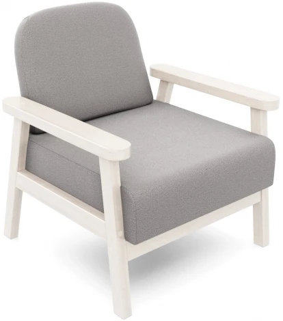 Кресло Arsko Флори беленый дуб велюр серый