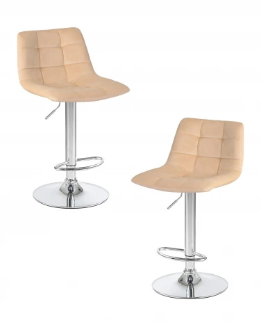 Набор 2 шт стул барный DOBRIN TAILOR (бежевый велюр (MJ9-10))