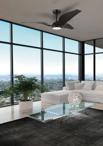 Потолочная люстра на штанге с вентилятором Eglo Mosteiros 35004 (LED, 220V, пульт управления)