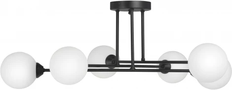 Потолочная люстра на штанге Vitaluce V3931-1/6PL, 6xG9 макс. 40Вт V3931-1/6PL (220V, шарики, молекулы)