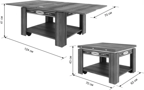 Стол-трансформер Адам 1 Mebelson (ЛДСП/Белый) арт.CZ-015.2344