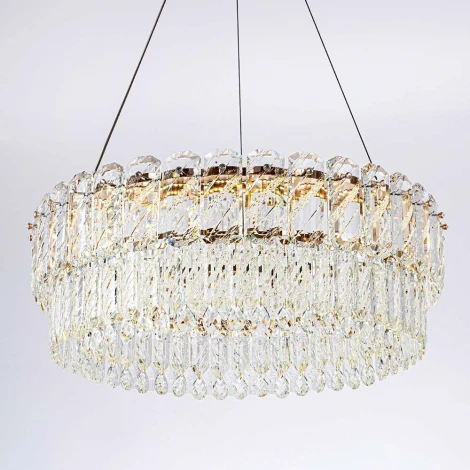 Подвесная люстра светодиодная хрустальная с регулировкой цветовой температуры Modelux MODELUX MS.399.590 GD