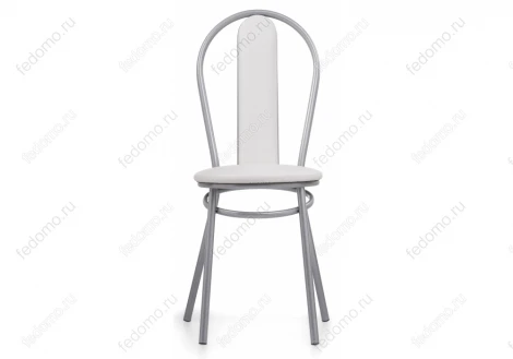 Стул Woodville на металлокаркасе Lamniel косое кольцо белый полимер / светлый мусс 453990