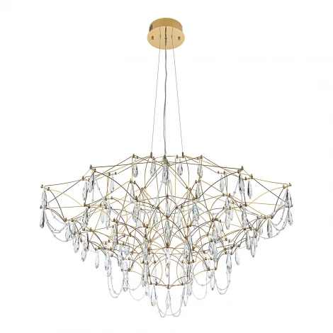 Подвесная люстра светодиодная хрустальная с пультом с регулировкой цветовой температуры Modelux MODELUX ML.5602.1200P BS