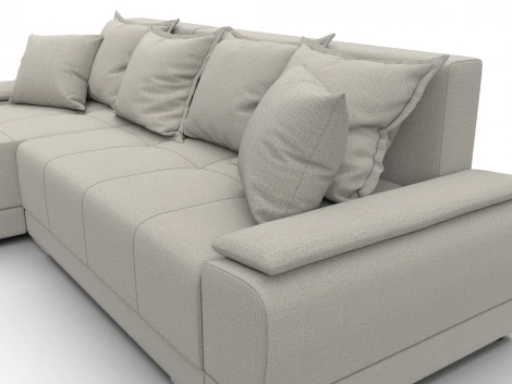 Диван угловой Лига-119 угол левый (ДСП,Брус,Фанера,ЛДС,Рогожка/Бежевый) Лига Диванов 137084L