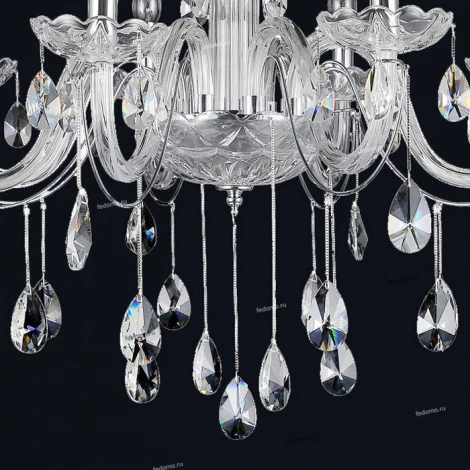 Подвесная люстра Omnilux Valledoria OML-70203-08 (220V, подвески, на цепи, подсвечник, свеча)