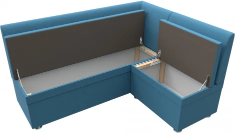 Диван кухонный угловой Уют правый угол (Голубой/Рогожка) Лига Диванов арт.124134