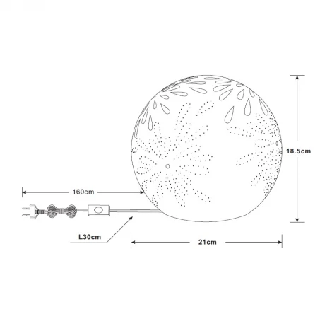 Интерьерная настольная лампа Globo Subara 22803T1