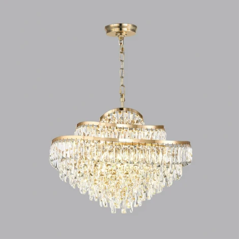 Подвесная люстра Odeon Light Wayta 5073/14 золото/прозрачный/металл/хрусталь E14 14*40W (220V, на цепи)
