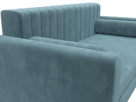 Диван прямой Лига-070 (ЛДСП,Брус,Фанера/Дерево/Велюр/Бирюзовый) Лига Диванов 129744